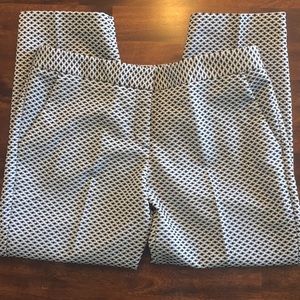 Express Black and White Editor Ankle Pants